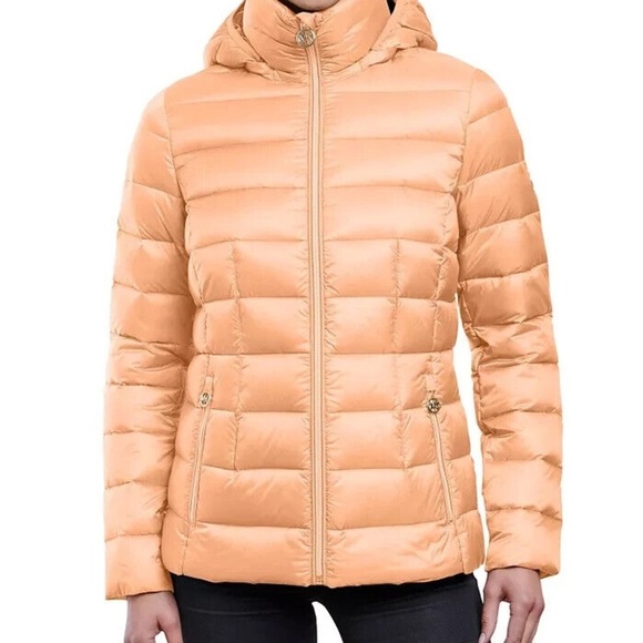 Michael Kors Women's Peach Puffer Jacket - Picture 1 of 3